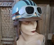 Vintage Motorcycle Helmet/Goggles