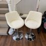 2 White Bar Stools Image 2