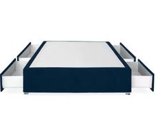 Black Velvet Bed Frame Double Bed with storage and headboard