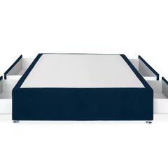 Black Velvet Bed Frame Double Bed with storage and headboard