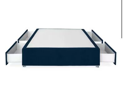 Black Velvet Bed Frame Double Bed with storage and headboard