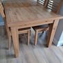 Beautiful extendable solid oak table and chairs Image 2