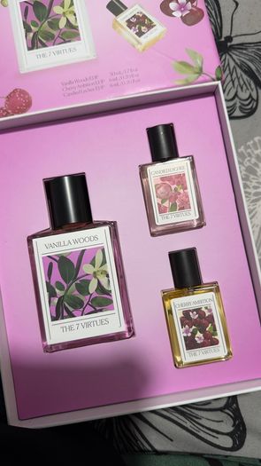 The 7 Virtues Vanilla Gourmand Layering Set with Cherry and Lychee Eau de Parfum Set new
