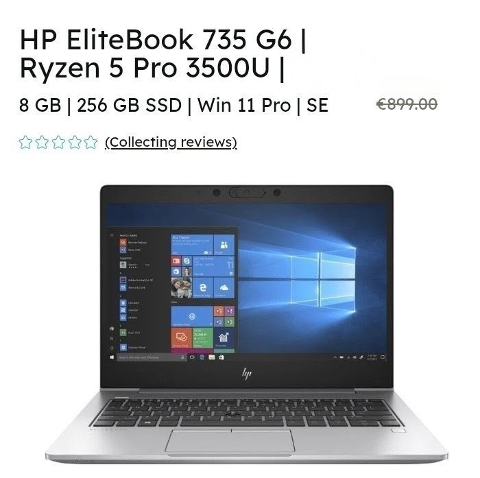 HP EliteBook 735 G6 | Ryzen 5 Pro 3500U