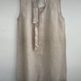 dress Bnwot 100% linen dress size 12 oatmeal with tie neck detail & lace base summer dress Image 9