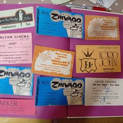 Original 1970s Dublin Nightclub Free Entry Passes. Zhivago, Papillon II, Lord John & Cinema Tickets Lot
