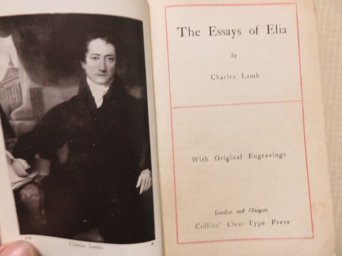 Essays of Elia. Lamb.