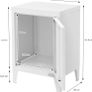 Industrial filing cabinet bedside cabinet 40x30x57.5 cm white steel ML design Industrial filing cabinet bedside cabinet Image 3