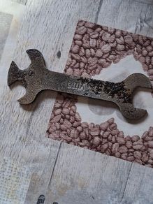 Antique spanner Selby, metal box or bed spanner, Terry's Tappet Spanner made for Old Ford Cars, Machinery and Industrial Assembly spanner DIN 894 size 11 German, DIN 894 size 15 German and a B.O.C. gas bottle cylinder spindle key