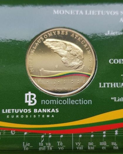 Lithuania 2015 year Proof coin.