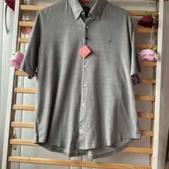 Bnwt jersey lerros medium short sleeve shirt with button down collar