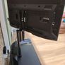 Glass tv table and stand (swivel) TV not included Image 3