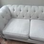 Cream Chester field sofa Image 9