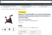 Excercise bike Body Sculpture Magnetic Pro Racing Bike w/ iConsole App