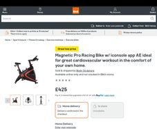 Excercise bike Body Sculpture Magnetic Pro Racing Bike w/ iConsole App