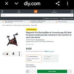 Excercise bike Body Sculpture Magnetic Pro Racing Bike w/ iConsole App