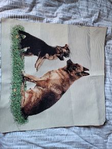 Tapestry panel with German Shepherd NEW, perfect for pillow
