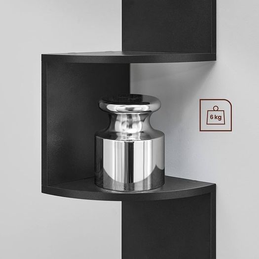 NEW SALE | 5-Tier Wall-Mounted Corner Shelf, Wooden Display Shelf, for Kitchen, Bedroom, Living Room, Study, Black