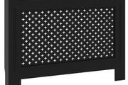Radiator Cover Black 112x19x81.5 cm