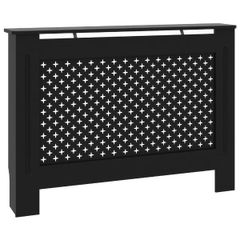 Radiator Cover Black 112x19x81.5 cm