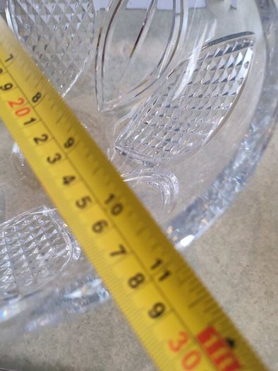 Vintage Large Galway Crystal Bowl 11 X 5.3 Inches In Original Box