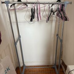 clothes rack with hangers