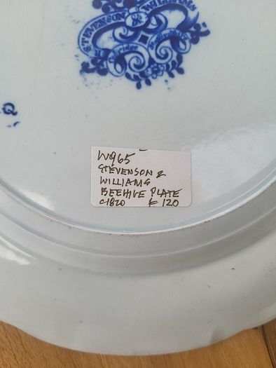 Stevenson and William Beehive Plate c1820