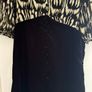 Black velvet dress, with gold shimmer bodice. Image 4