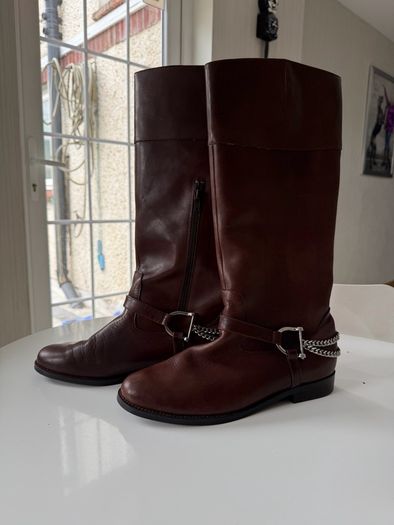Ralph Lauren Tall Boots, Brown, As New, with Box