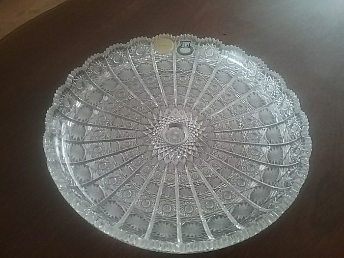 Bohemia Czech Crystal Tray/ Platter