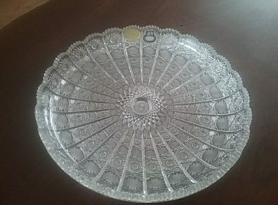 Bohemia Czech Crystal Tray/ Platter