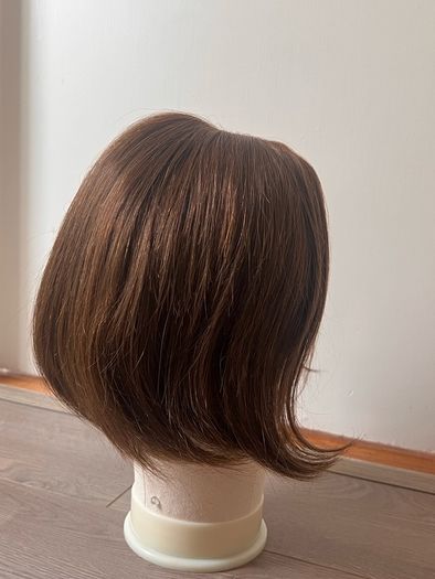 Human hair wig brown