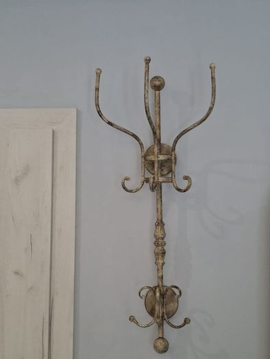 Vintage Wall Mounted Coat Rack, Antique Style Hooks
