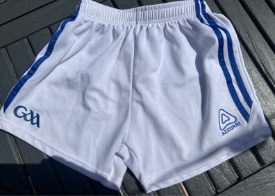 Azzuri Sport GAA Shorts White with blue