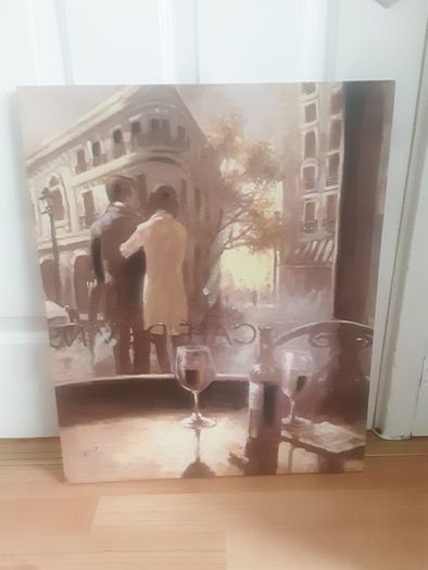 Canvas Picture .. Cafe de Vins by Brent Heighton .. Size 22" x 18"