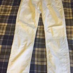 H&M skinny white trousers
