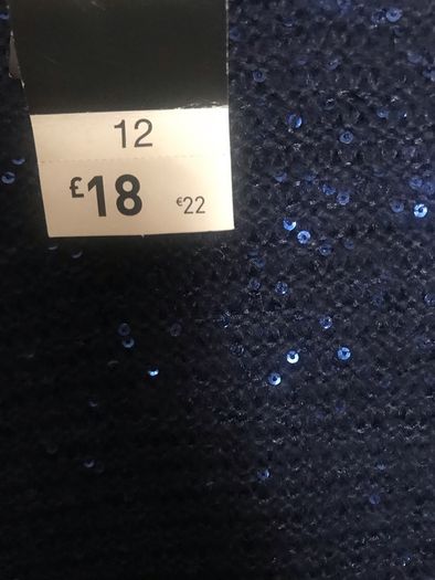 F&F navy dress with sequins size 12 New with tags