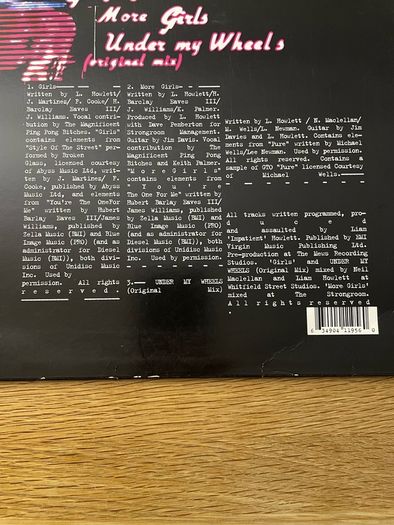 The Prodigy - Girls / More Girls - 12" Vinyl Single - 2004 XL Recordings