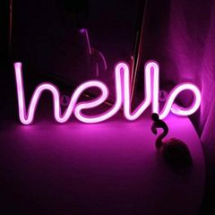 Neon Light,LED Hello Neon Word Sign Neon Letters Light Art Decorative Lights,Marquee Signs/Wall Decor for Christmas,Birthday Party,Kids Room,Living Room,Wedding Party Supplies MULTIPLE COLOURS AVAILABLE (FREE POSTAGE)