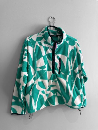 Pre Owned Dunnes Stores Green Geometric Fleece