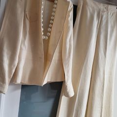 Helen Mcalinden 100% Linen Trouser Suit Sz 8uk - Rrp 499 (new)