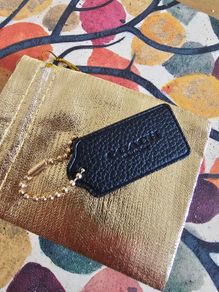 Coach Black Leather Bag Tag / Authentic / NEW