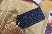 Coach Black Leather Bag Tag / Authentic / NEW