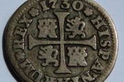 1730 Spanish Colonial Silver 1/2 Real Scarce Crowned M (Madrid) Philip V of Spain