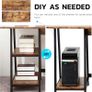 Computer Desk, Writing Desk with 4 Tier DIY Storage Shelves on Left or Right, 120 60 122cm Work Table for Office Living Room, Steel Frame, Industrial (FREE SHIPPING) Image 4