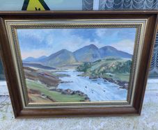 Irish oil painting free postage