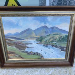 Irish oil painting free postage
