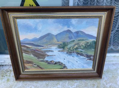 Irish oil painting free postage