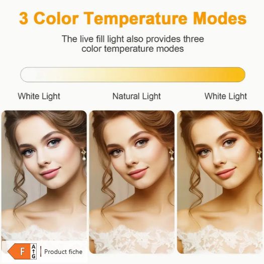 6182 ZOMEI 8-Inch Dimmable LED Photography Lighting Kit with 5600K USB Video Lights, 58-Inch Tripod Stand & Color Filters - 6182