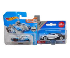 Hot Wheels Side Ripper and Siku Bugatti Chiron Supercar Bundle